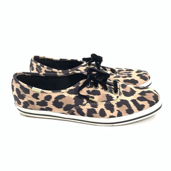 Kate Spade NY x Keds Cheetah Print Tennis Shoes 11 Womens Brown Black Sneakers - Picture 2 of 10